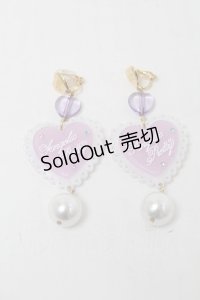 Angelic Pretty / Sprinkle Heartイヤリング  ラベンダー S-25-08-15-008-AP-AC-HR-ZS