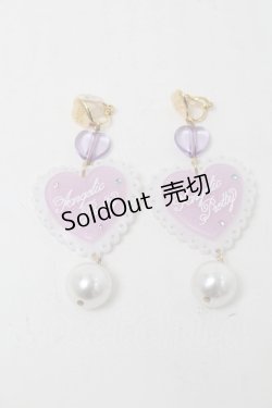 画像1: Angelic Pretty / Sprinkle Heartイヤリング  ラベンダー S-25-08-15-008-AP-AC-HR-ZS