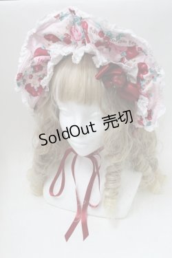 画像1: BABY,THE STARS SHINE BRIGHT / 赤いひとかけらのMarchen柄 ボンネット  ピンク S-25-08-15-019-BA-AC-AS-ZS