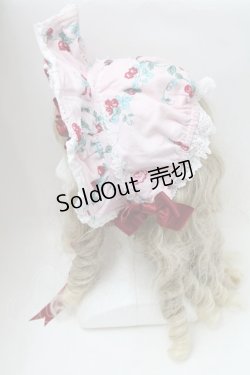 画像2: BABY,THE STARS SHINE BRIGHT / 赤いひとかけらのMarchen柄 ボンネット  ピンク S-25-08-15-019-BA-AC-AS-ZS