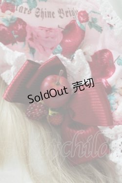 画像4: BABY,THE STARS SHINE BRIGHT / 赤いひとかけらのMarchen柄 ボンネット  ピンク S-25-08-15-019-BA-AC-AS-ZS