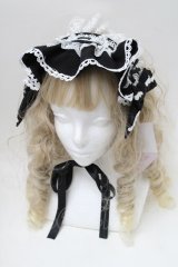 DearMyLoveEmily / Emilyハートチャームヘッドドレス  黒ｘ白 S-25-08-15-021-LO-AC-AS-ZS