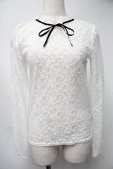 Ank Rouge / TOP総レーストップス  白 S-25-08-15-026-CA-TO-HR-ZS