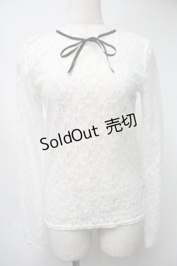画像1: Ank Rouge / TOP総レーストップス  白 S-25-08-15-026-CA-TO-HR-ZS