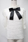 Ank Rouge / TOP総レーストップス  白 S-25-08-15-027-CA-TO-HR-ZS