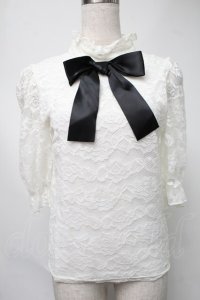 Ank Rouge / TOP総レーストップス  白 S-25-08-15-027-CA-TO-HR-ZS