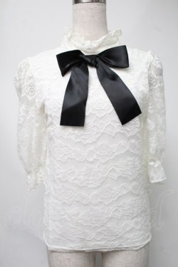 画像1: Ank Rouge / TOP総レーストップス  白 S-25-08-15-027-CA-TO-HR-ZS