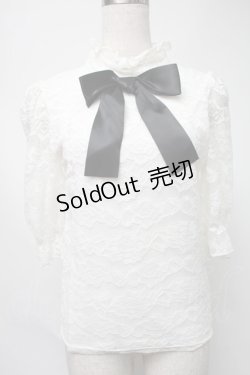 画像1: Ank Rouge / TOP総レーストップス  白 S-25-08-15-027-CA-TO-HR-ZS