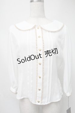 画像1: Innocent World / ハートボタンブラウス  白 S-25-08-15-028-IW-BL-AS-ZS