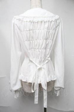 画像2: metamorphose / Creamyフリル丸襟ブラウス  白 S-25-08-15-029-ME-BL-AS-ZS