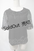 axes femme / 【タグ付き】20thレース使いトップス  黒 S-25-08-15-034-AX-TO-AS-ZS