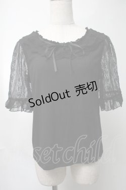 画像1: axes femme / 【タグ付き】20thレース使いトップス  黒 S-25-08-15-034-AX-TO-AS-ZS