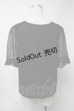 画像2: axes femme / 【タグ付き】20thレース使いトップス  黒 S-25-08-15-034-AX-TO-AS-ZS