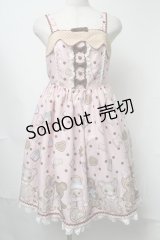 Angelic Pretty / なかよしジンジャークッキージャンパースカート  ピンク S-25-08-15-039-AP-OP-AS-ZS