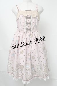 Angelic Pretty / なかよしジンジャークッキージャンパースカート  ピンク S-25-08-15-039-AP-OP-AS-ZS