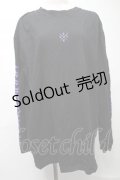 KRY CLOTHING / プリントロンT  黒ｘ紫 S-25-08-16-048-EL-TO-HR-ZS