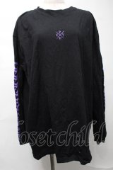 KRY CLOTHING / プリントロンT  黒ｘ紫 S-25-08-16-048-EL-TO-HR-ZS