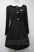 NieR Clothing / バイカラーワンピース  黒ｘ白 S-25-08-16-051-PU-OP-HR-ZS