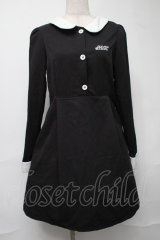 NieR Clothing / バイカラーワンピース  黒ｘ白 S-25-08-16-051-PU-OP-HR-ZS