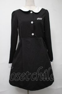 NieR Clothing / バイカラーワンピース  黒ｘ白 S-25-08-16-051-PU-OP-HR-ZS