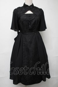 axes femme kawaii / メイリンワンピース  黒 S-25-08-16-052-AX-OP-AS-ZS