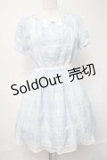 LODISPOTTO / シフォンチェックワンピース  サックス S-25-08-16-053-LO-OP-HR-ZS