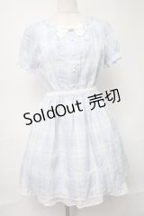 LODISPOTTO / シフォンチェックワンピース  サックス S-25-08-16-053-LO-OP-HR-ZS