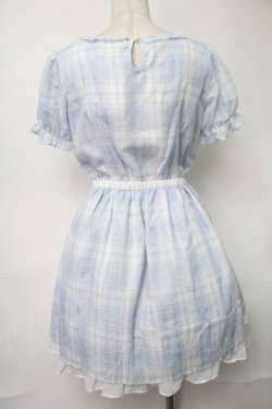 画像2: LODISPOTTO / シフォンチェックワンピース  サックス S-25-08-16-053-LO-OP-HR-ZS