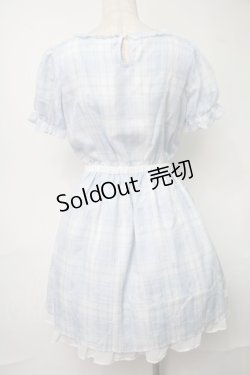 画像2: LODISPOTTO / シフォンチェックワンピース  サックス S-25-08-16-053-LO-OP-HR-ZS