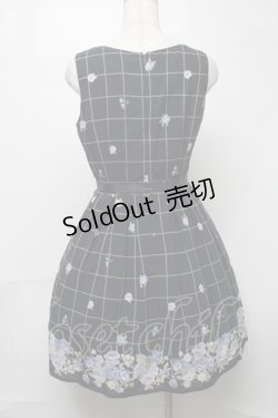 画像2: LODISPOTTO / バラｘチェックワンピース  紺 S-25-08-16-063-LO-OP-HR-ZS
