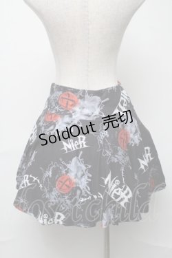 画像2: NieR Clothing / プリントスカート  黒 S-25-08-16-064-PU-SK-HR-ZY