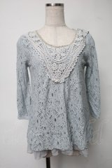 axes femme / トップス  サックス S-25-08-16-022-AX-TO-AS-ZS