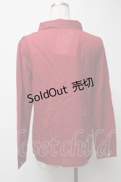 画像2: Mary Rose / 不思議の国のアリス刺繍ブラウス  赤 S-25-08-16-027-LO-BL-HR-ZS