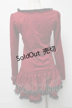 画像2: Deary / リボンデザインティアードワンピース  赤ｘ黒 S-25-08-16-028-LO-TO-HR-ZS