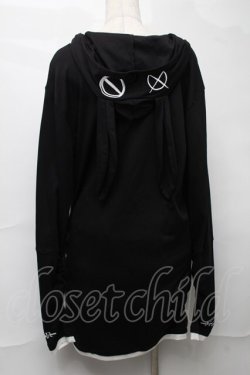 画像2: NieR Clothing / うさ耳プルパーカー  黒 S-25-08-16-031-PU-TO-HR-ZS