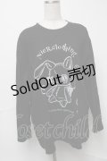 NieR Clothing / プリントロンT  黒 S-25-08-16-035-PU-TO-HR-ZS