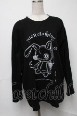 NieR Clothing / プリントロンT  黒 S-25-08-16-035-PU-TO-HR-ZS