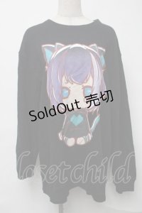 NieR Clothing / プリントTシャツ  黒 S-25-08-16-038-PU-TS-HR-ZI