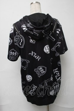 画像2: NieR Clothing / 転写パーカー  黒 S-25-08-16-039-PU-TO-HR-ZS