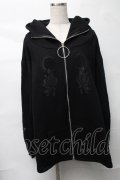 KRY CLOTHING / 「DAVIDE BNPK」ボリュームネック裏起毛Aライン変形パーカー  黒 S-25-08-16-040-EL-BL-HR-ZS