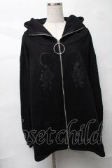 KRY CLOTHING / 「DAVIDE BNPK」ボリュームネック裏起毛Aライン変形パーカー  黒 S-25-08-16-040-EL-BL-HR-ZS