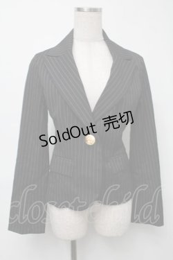 画像1: MA*RS(Sugar gloss) / ストライプバックレースジャケット  黒 S-25-08-16-043-LO-TO-HR-ZS
