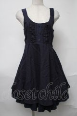 axes femme / レース使いデニム風ワンピース  紺 S-25-08-17-044-AX-OP-AS-ZS