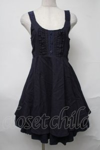 axes femme / レース使いデニム風ワンピース  紺 S-25-08-17-044-AX-OP-AS-ZS