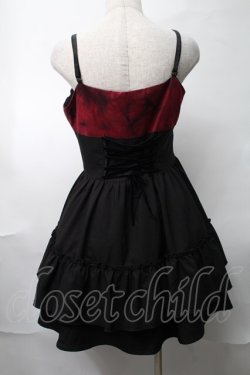 画像2: DARK IN LOVE / Gothic spider bow frilly strap dress  黒ｘ赤 S-25-08-17-048-PU-BL-HR-ZS
