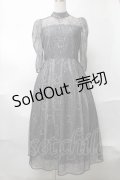 axes femme / ドットチュールxレースドレス  グレー S-25-08-17-049-AX-TO-AS-ZS