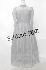axes femme / ドットチュールxレースドレス  グレー S-25-08-17-049-AX-TO-AS-ZS