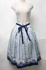 axes femme / ネモフィラ＆ポピー柄スカート  サックス S-25-08-17-051-AX-SK-AS-ZS
