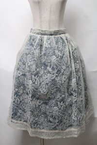 axes femme / 繊細フロッキーミディスカート   S-25-08-17-052-AX-SK-AS-ZS