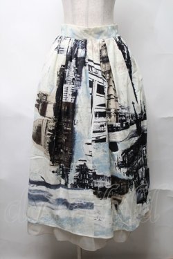 画像1: axes femme / パッチワーク街街柄スカート  オフ S-25-08-17-054-AX-BL-AS-ZS